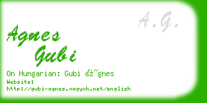 agnes gubi business card